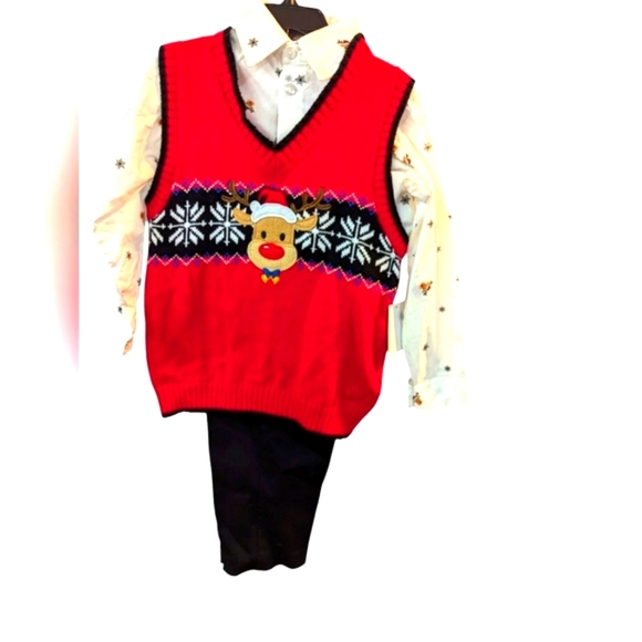 IZOD 3 Piece Toddler Xmas Outfit... Size 4T - Picture 2 of 5